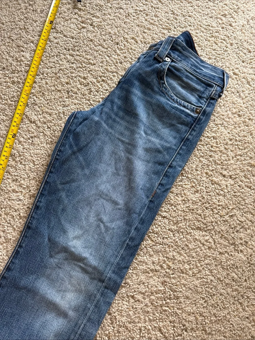 True Religion Ricky Relaxed Straight Jeans Men’s 31 Medium Wash Flap Pocket